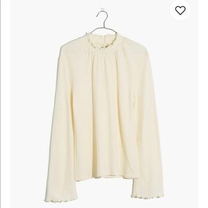 MADEWELL Texture & Thread Ruffle Mockneck Top